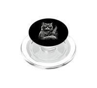 Gato con Gafas de Sol Tocando Guitarra Guitarrista PopSockets PopGrip para MagSafe