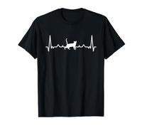 Gato con los latidos del corazón Gatos Camiseta gráfica económica