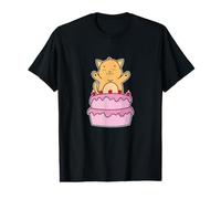 Gato con Pastel de Cumpleaños Camiseta gráfica económica