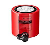 Gato con retracción automática, vástago de pistón Chapado, Cilindro de elevación con Carrera de 2 pulg./50 mm, Resistente a la corrosión y al óxido, Gatos hidráulicos(100T/220462lb-2in Stroke)