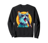 Gato con Sombras y micrófono para Amigos de Karaoke Sudadera