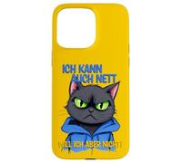 Gato con una presión ocular gruñona - ich kann auch nett 1 Carcasa para iPhone 15 Pro Max