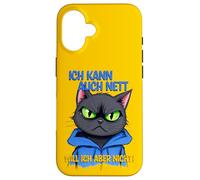 Gato con una presión ocular gruñona - ich kann auch nett 1 Carcasa para iPhone 16