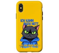 Gato con una presión ocular gruñona - ich kann auch nett 1 Carcasa para iPhone X/XS