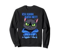 Gato con una presión ocular gruñona - ich kann auch nett 1 Sudadera