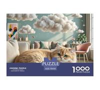 Gato corto de capa gradual de oro 1000 Pièces Puzzles Pour Adultes Et Enfants À Partir De 14 Ans Sur Le Thème De mascota Animal Qualité Supérieure Défi Jouets Loisir Détente Écologique 70x50cm/1000pcs