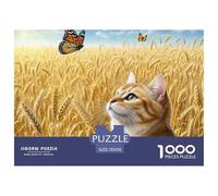 Gato Corto de Capa Gradual de Oro 1000 Pièces Puzzles Pour Adultes Et Enfants Mascota Animal Premium Quality Difficile Et Stimulant Activité Familiale Parfaite Art Classique 70x50cm/1000pcs