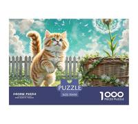 Gato Corto de Capa Gradual de Oro Puzzles 1000 Pièces Pour Adultes Sur Le Thème De Mascota Animal Classique Difficile Et Stimulant Parfait Les Amateurs Art 70x50cm/1000pcs