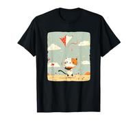 Gato creativo moscas estilo cometas para un disfraz de cielo alegre Camiseta