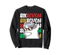 Gato Dabbing Six Seven 6 7 Divertidas Tendencias Kawaii Sudadera