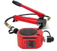 Gato De Ariete Hidráulico De 30 Toneladas + Bomba Manual De 10000 PSI Cp-180, Carrera De 14 Mm Y Rosca ZG3/8, Kit De Gato De Ariete De Cilindro Hidráulico De Perfil Bajo(Color:con Bomba)