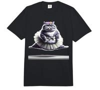 Gato de Ballet Divertido con un Gran Vientre con un tutú. Comfort Colors Adult Heavyweight T-Shirt