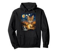 Gato de Bengala Aullando a la Luna Sudadera con Capucha