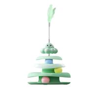 Gato de bola genérico | Juego interactivo giratorio | Interactivo para gatos | para estimulación mental, garra, juego antiapuro, entrenamiento, ejercicio, interior, viaje,