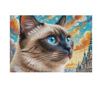Gato de Bombay Puzzle 300 Piezas 3D Creativo Detallado Animal de compañía Lindo Rompecabezas para Hombres Y Mujeres Decoración Hogar Moderno Construir Maquetas 300 PCS