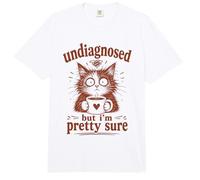 Gato de café Divertido sin diagnosticar Pero Estoy Bastante Seguro Comfort Colors Adult Heavyweight T-Shirt