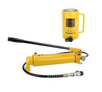 Gato de cilindro hidráulico con bomba manual, capacidad de 10T, retracción automática para aplicaciones de acero e industriales