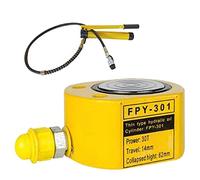 Gato de cilindro hidráulico, Gato hidráulico de perfil bajo Cilindro de elevación de ariete hidráulico, gato de piso Gato de elevación industrial súper delgado(30T14MM)