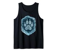 Gato de Cristal congelado y Huella de Perro, Amante de los Animales de fantasía Camiseta sin Mangas
