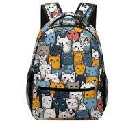 gato de dibujos animados Mochila Niña Niño Animales Morrals Cómoda Y Versátil Mochila Colegio Mochila Infantil De Gran Capacidad Para Niñas Y Niños One Size