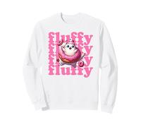 Gato de Donut Rosa Gordo Esponjoso Divertido para Mujeres y niñas Sudadera