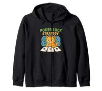 Gato de Estrategia Poker Luck Sudadera con Capucha