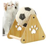 Gato De Gato Interactivo - Sensor De Movimiento Rodillo De Diversión Para Mascotas, Bola De Juego LED Giratoria | Spinner De Enriquecimiento De Plataforma De Madera, Gadgets De Actos