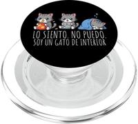 Gato de Interior Divertido Hogareño Pereza Siesta Gracioso PopSockets PopGrip para MagSafe
