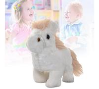 Gato de juguete cantante para niños, caballo electrónico para niños, caballo de correr electrónico con caminar animado, cola meneando, gritos simulados, regalo para niños pequeños, pollos de juguete