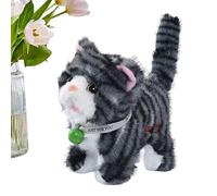 Gato De Juguete Electrónico - Animal parlante Con Melodía, Personaje En Movimiento En Los Abdominales De Peluche, Criatura De Juego Responsiva Con Audio, Muñeca Felina Interactiva Expresiva | Para
