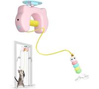 Gato de juguete genérico para colgar gatos, juguete interactivo con cordón elástico, más resistente a los gatos, con carga USB para correr y luchar boredom