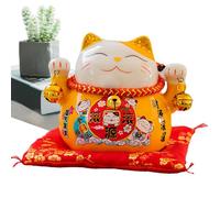 Gato de la fortuna - 10 cm Maneki Neko Fortune Lucky Cat | Riqueza Maneki Neko Figurita coleccionable, lindas figuras para sala de estar, escritorio, exhibición de escritorio