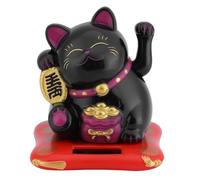 Gato De La Suerte, Gato De La Suerte Brazo Ondulante, Maneki Neko Gato Ondulante Chino Solar Fortune Cat Statue Decorations Pequeño Gato Que Agita El Sol, Gato Chino De La Suerte Que Agita El Brazo