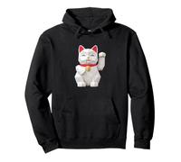 Gato de la Suerte japonés Maneki Neko Origami Estilo Kawaii Sudadera con Capucha