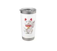 Gato de la suerte japonés Maneki Neko Origami estilo Kawaii Vaso térmico de acero inoxidable de doble pared