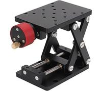 Gato de laboratorio de aleación de aluminio de alta precisión, mesa de elevación manual con volante, 55 mm de altura, capacidad de carga de 10 kg para experimentos de laboratorio y talleres