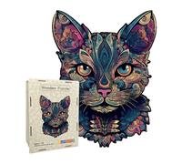 Gato - De Madera con Forma De Animal | Interesante Pużzle Colorido De Madera De Gato para Entrenar El Cerebro, Creatividad Y Resolver Problemas, Adultos, Niños, Niños, Chicas