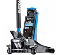 STIX Gato hidráulico 3T - Baja altura de sujeción 75 mm - Gato hidráulico extraplano - Altura de elevación 505 mm - Bomba doble, ideal para taller y garaje