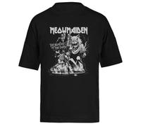 Gato De Metal Maullido De Doncella Camiseta Extragrande Holgada Negra Unisex Unisex Black tee Baggy Oversized T-Shirt