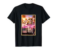 Gato de Moda en Coche Divertido Divertido Animal Parodia Arte impresión Camiseta