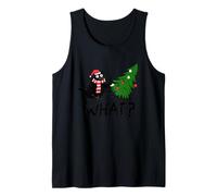 Gato de Navidad con árbol Qué Divertido diseño navideño Presente Camiseta sin Mangas