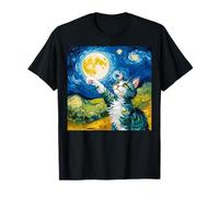 Gato de Noche Estrellada, Gato Van Gogh, Amante de los Gatos, mamá de Gato, papá Gato Camiseta