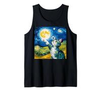 Gato de Noche Estrellada, Gato Van Gogh, Amante de los Gatos, mamá de Gato, papá Gato Camiseta sin Mangas