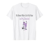 Gato de Oficina en casa Mi Gato de Oficina en casa es mi musa y mi distracción Camiseta