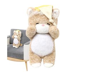 Gato de peluche | 35 cm lindo gato durmiendo | Juguetes - Peluche para sala de estar dormitorio sofá coche escritorio y más para niños adultos
