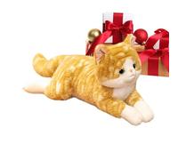 Gato de peluche | 50 cm Muñeca realista mentira - Postura Adorable Felpa Gato - Para Niños Niñas Adultos Cumpleaños Alivios Estrés Hogar Dormitorio Durmiente Regalo de Relajación