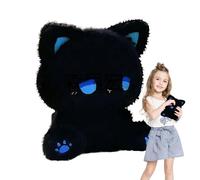 Gato de peluche - Cojín interactivo para gatos para niños y adultos, juguete de peluche esponjoso con aspecto lindo, versátil, se puede utilizar como decoración de sofá o mesa, reemplazo de animales
