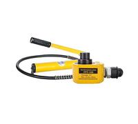 Gato de perfil bajo,50T Kit de potencia de gato hidráulico perfil bajo + bomba manual hidráulica CP-700,gato de varias secciones,microcilindro hidráulico industrial 2,7 pulgadas de carr(Size:10T jack)