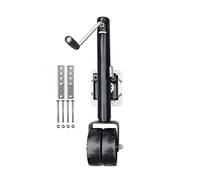 Gato de Remolque Jack de remolque giratorio la rueda lateral doble sólido 6 pulgadas con perno en capacidad 650 KG Barco jinete Rv Partes y Accesorios(Nero)