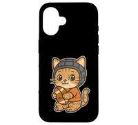 Gato De Rugby con Scrum Cap Cartoon Carcasa para iPhone 16